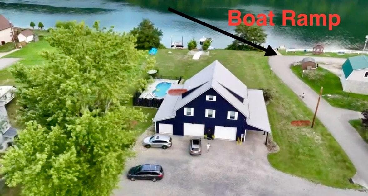 Boat Ramp access directly adjacent to the home. 